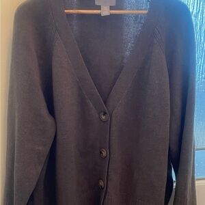 Women's Taupe Button-Up Cardigan